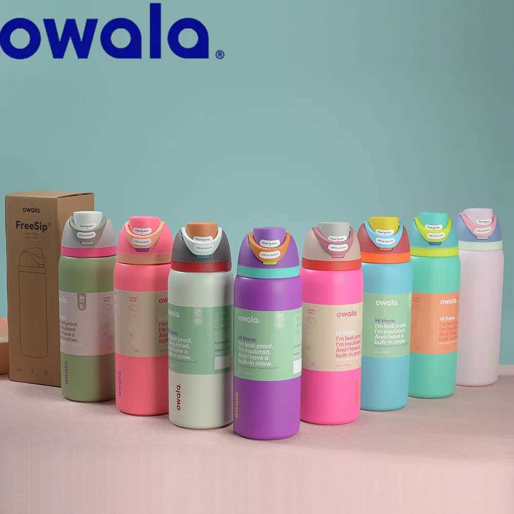 Owala Cup Vacuum Flasks Thermoses Water Bottle Drinkware Thermo Tumbler Stainless Steel Thermal Mug Cold Hot Coffee X250321