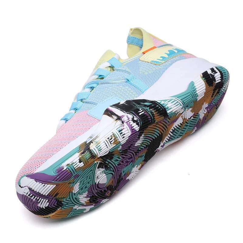 Couple Sports Explosion Models Fly Woven Air Mesh Breathable Basketball Court Non-slip Rubber Flat Shoes atillas