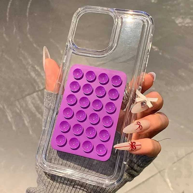 3D Suction Cup Phone Case For 16 15 14 13 12 11 Pro Max XR X XS 7 8 Plus SE2 Shockproof Bumper CoverXJ250321
