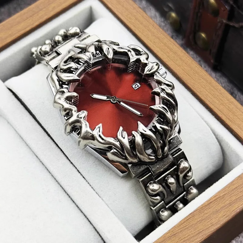 fashion heterosexual claw watch alabaster style retro Y2K European American watches special shaped advanced ins niche watches 250320