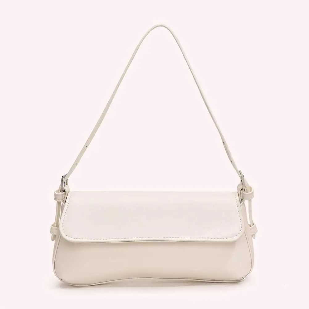 Womens Fashion Underwear Bag Solid Color Retro Shoulder Bag Wax Leather Versatile Armpit Bag Shopping Commuter Date Party Bag Y250320