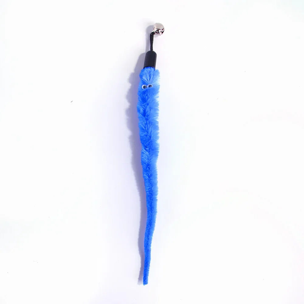 Retractable Pet Cat Caterpillar Feather Replacement Head Toy Set Funny Cat Stick Fishing Rod Cat Toys Interactive Pet Products