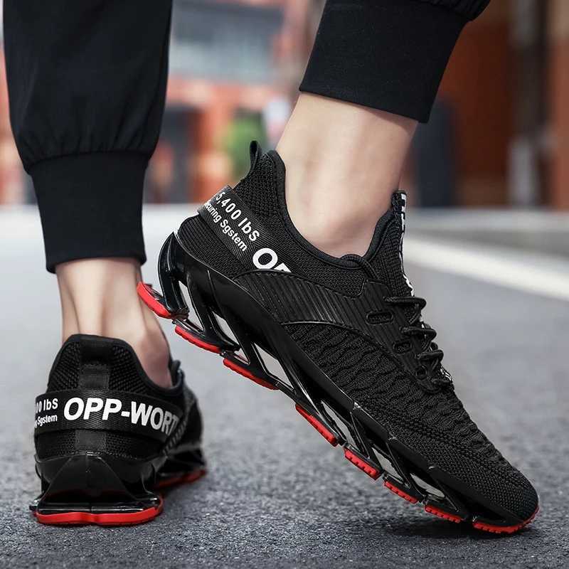 New outdoor mens running and walking shoes high-quality lace sports breathable blade sports shoes Y250320