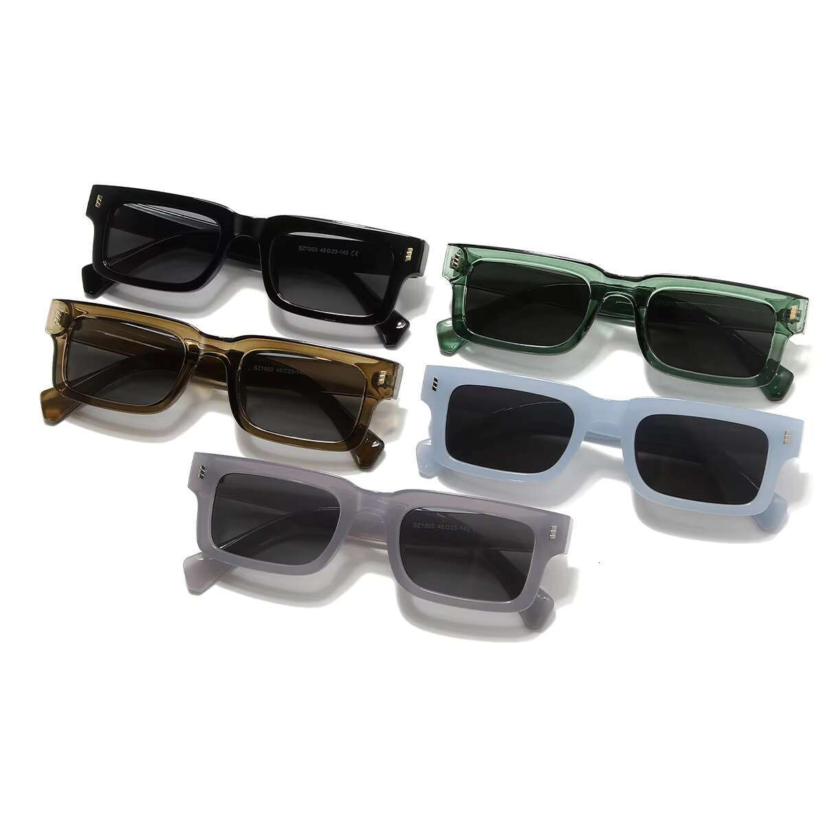 Retro Square Glasses High Quality Sun Shades Advanced Narrow Frame Sunglasses