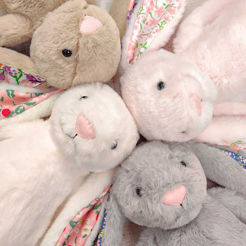 Bonnie Rabbit Flower Ear Plush Toy Rabbit Stuffed Doll Kawaii Room Decoration Toy Soft Sofa Mat Childrens Birthday Gift X250322