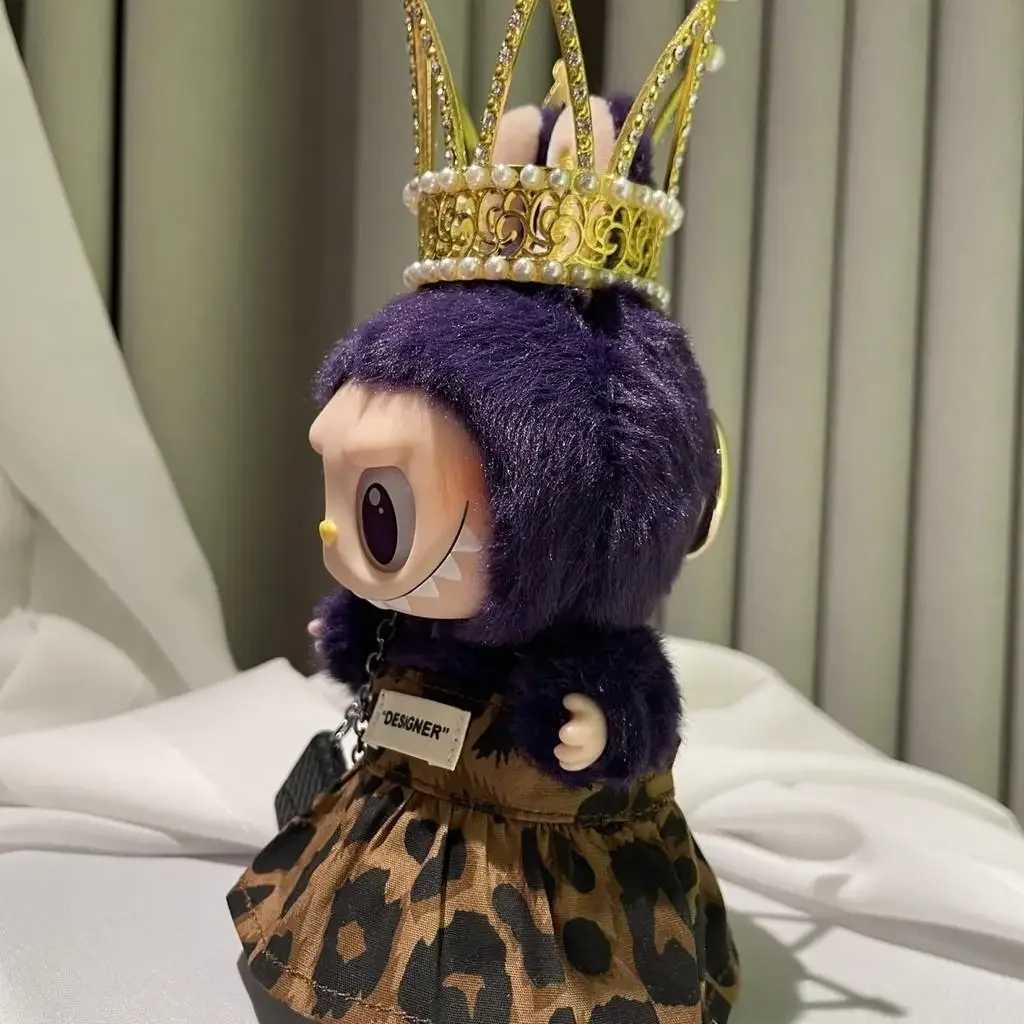 Mini doll clothing accessories suitable for 15-17cm Labubu and 10cm cotton doll handmade leopard print hovering tight fitting clothes Z250322