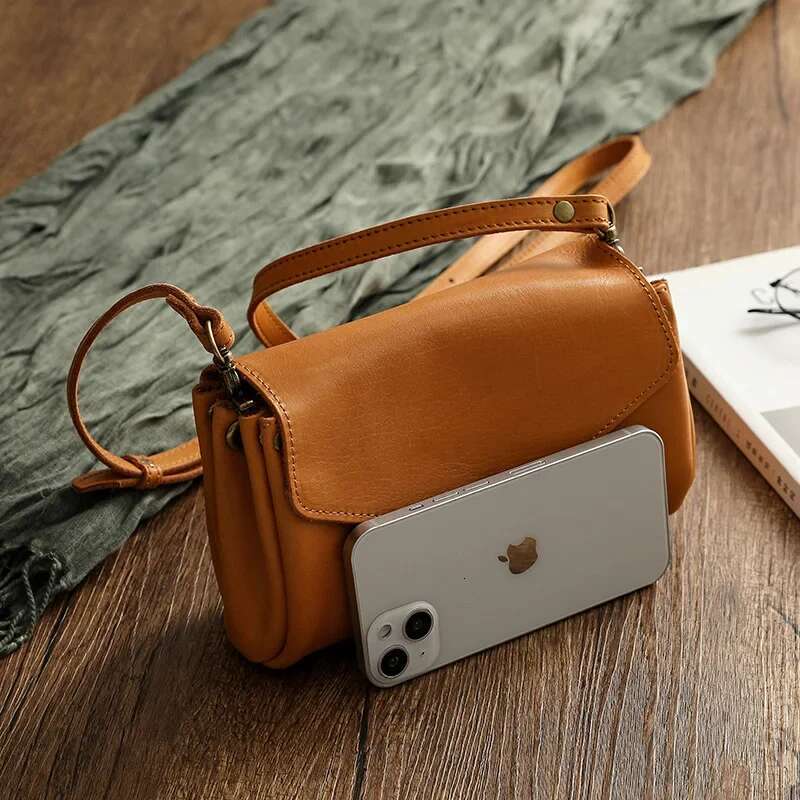 High Quality Genuine Leather Women Crossbody New Style Multi-Layered Messenger Bags Small Female Mobile Phone Purse Bag