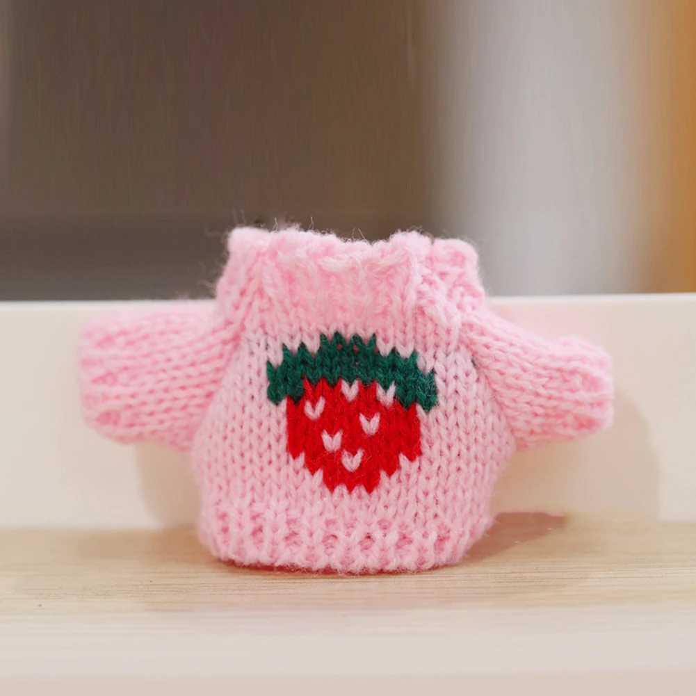 Mini Dolls Clothes Outfit Accessories for Korea 15-17cm Labubu New Years Clothes Strberry sweater polka dot bow Clothing Z250322