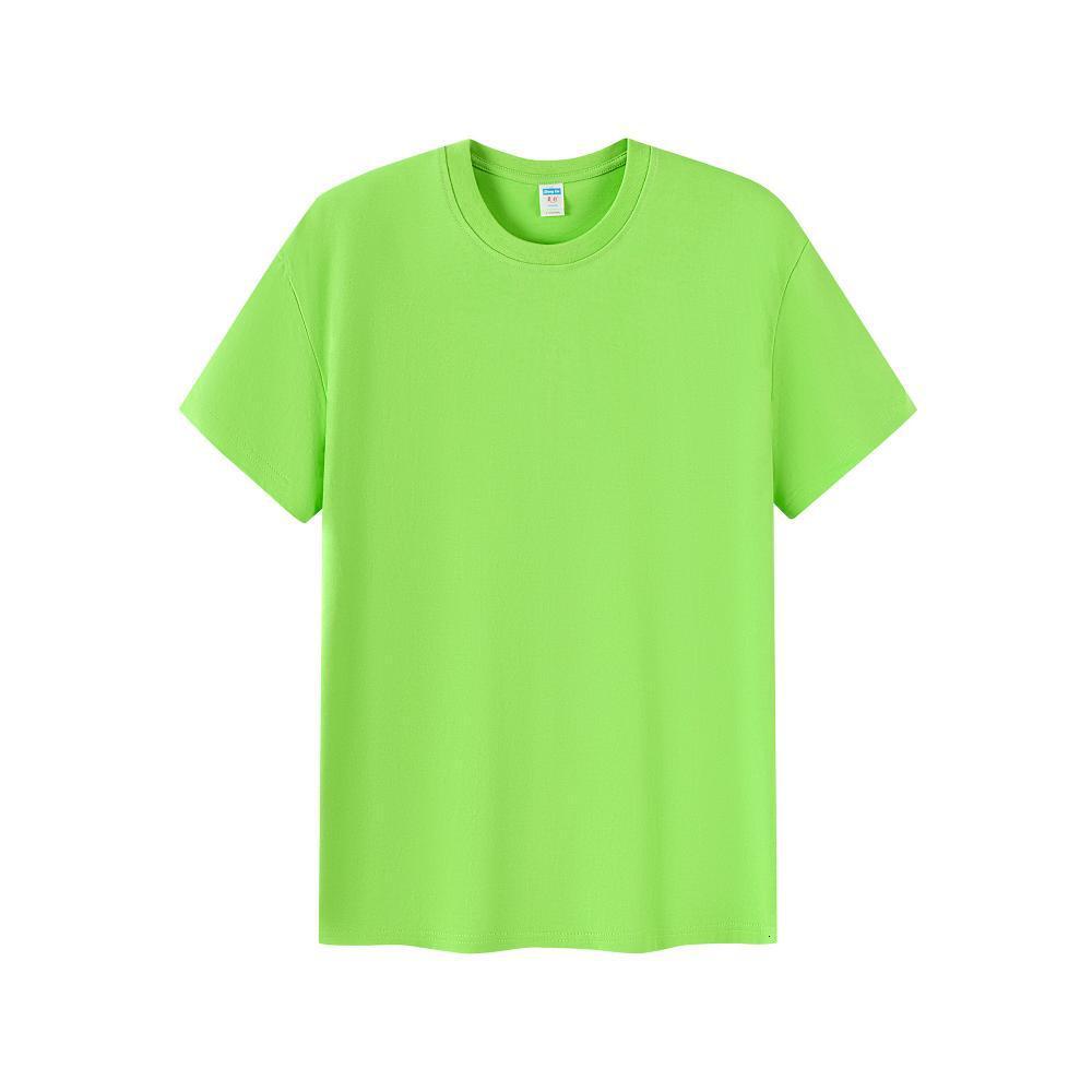 Combed pure cotton advertising shirt men's T-shirt short sleeved promotion school uniform event training conference round neck