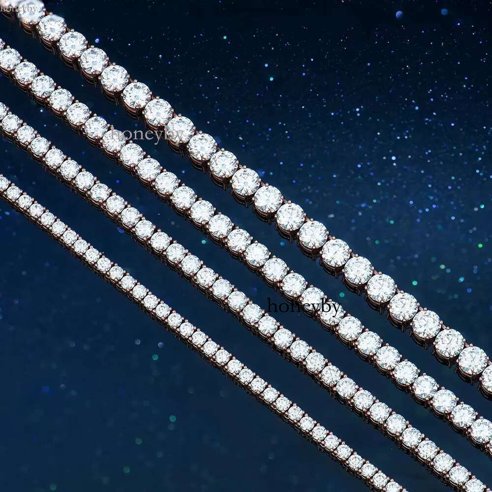 Jewelry Wholesale Men Women 2 3 4 5 6 mm Hip Hop Sier Ice Gra Vvs Dia Mossanite Moissanite Tennis Necklace Chain