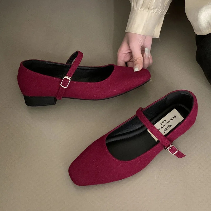Female Footwear Fashion Buckle Strap Ladies Flats With Shoes Shallow Women Mary Janes Lolita Shoes 250322