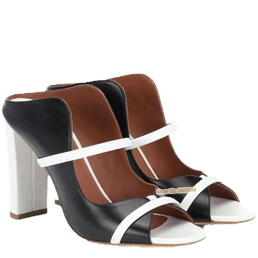 Wedge Heels Straps Peep Toe Chunky High Heels Solid Slip On Hollow Women New Shoes Summer Party Designer Sandals Fashion Big Size