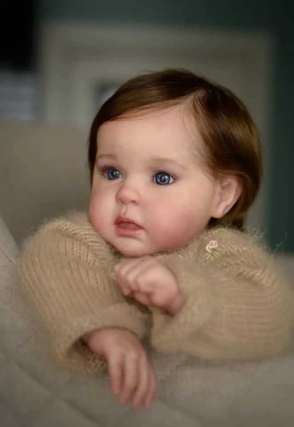 19 inch regenerated baby doll ward handmade newborn baby size hand drawn 3D skin visible veins mu ecas bebes para ni as root hairXJ250322