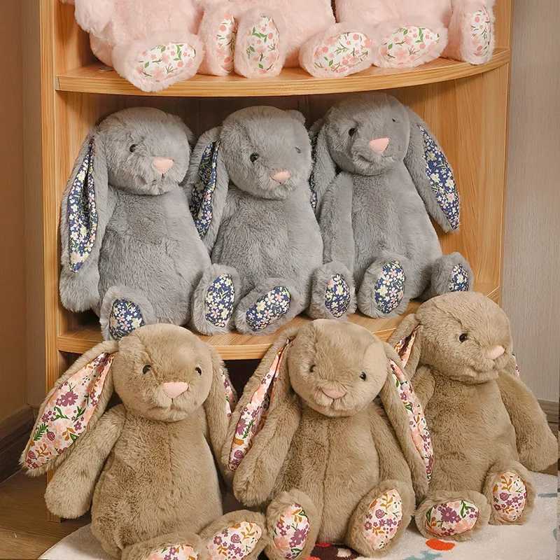 Bonnie Rabbit Flower Ear Plush Toy Rabbit Stuffed Doll Kawaii Room Decoration Toy Soft Sofa Mat Childrens Birthday Gift X250322