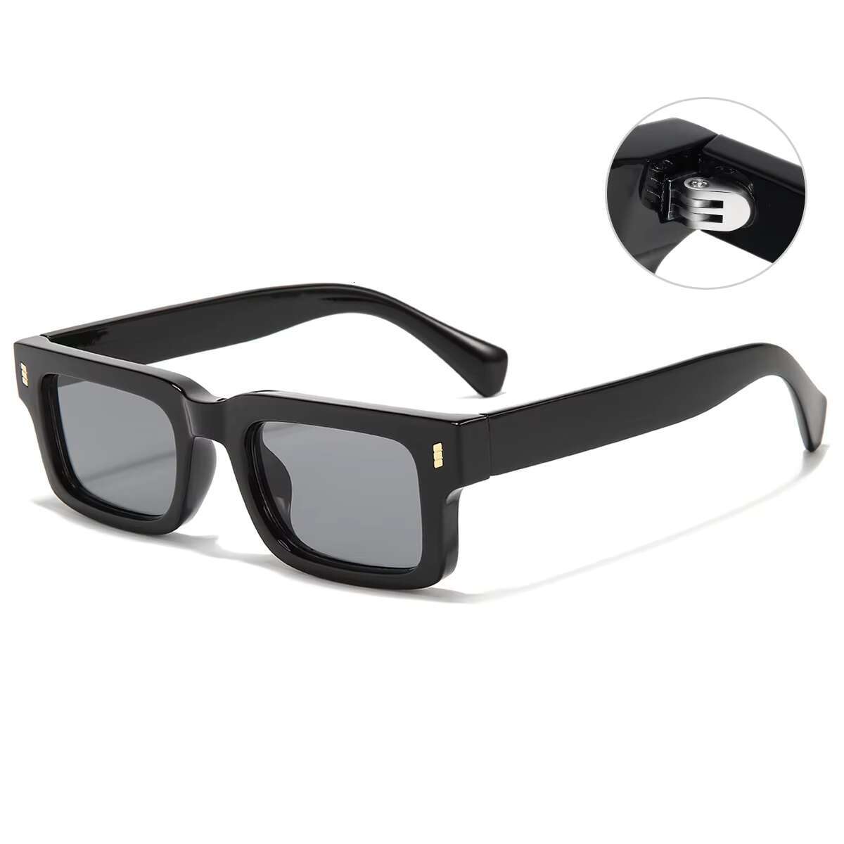 Retro Square Glasses High Quality Sun Shades Advanced Narrow Frame Sunglasses