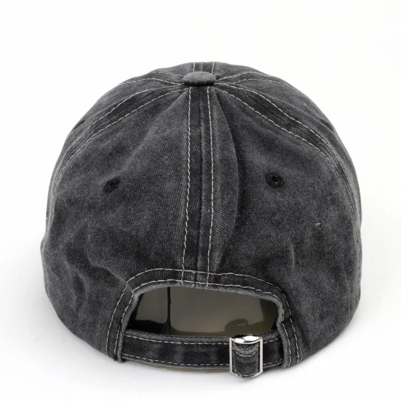 unisex washed cotton baseball cap with letter embroidery retro snap cap for men and womens street clothing outdoor sports hat 250320