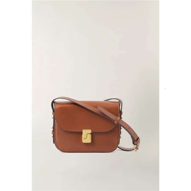 Tofu French niche design women's top layer cowhide small square premium texture single shoulder crossbody bag SOEUR