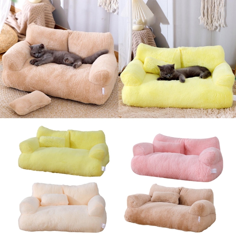 Dog Puppy Couch Non-Slip Base Detachable Cover Sofa for Small to Medium Pets Creative Pet Bed Cute Nest