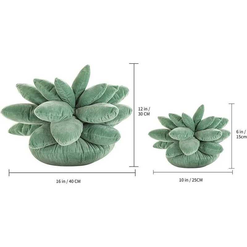 Inyahome 3D Juicy Throwing Pillow Cactus Plush Plant Shaped Mat Used for Living Room Decoration Innovative Decorative Plant DecorationXJ250321