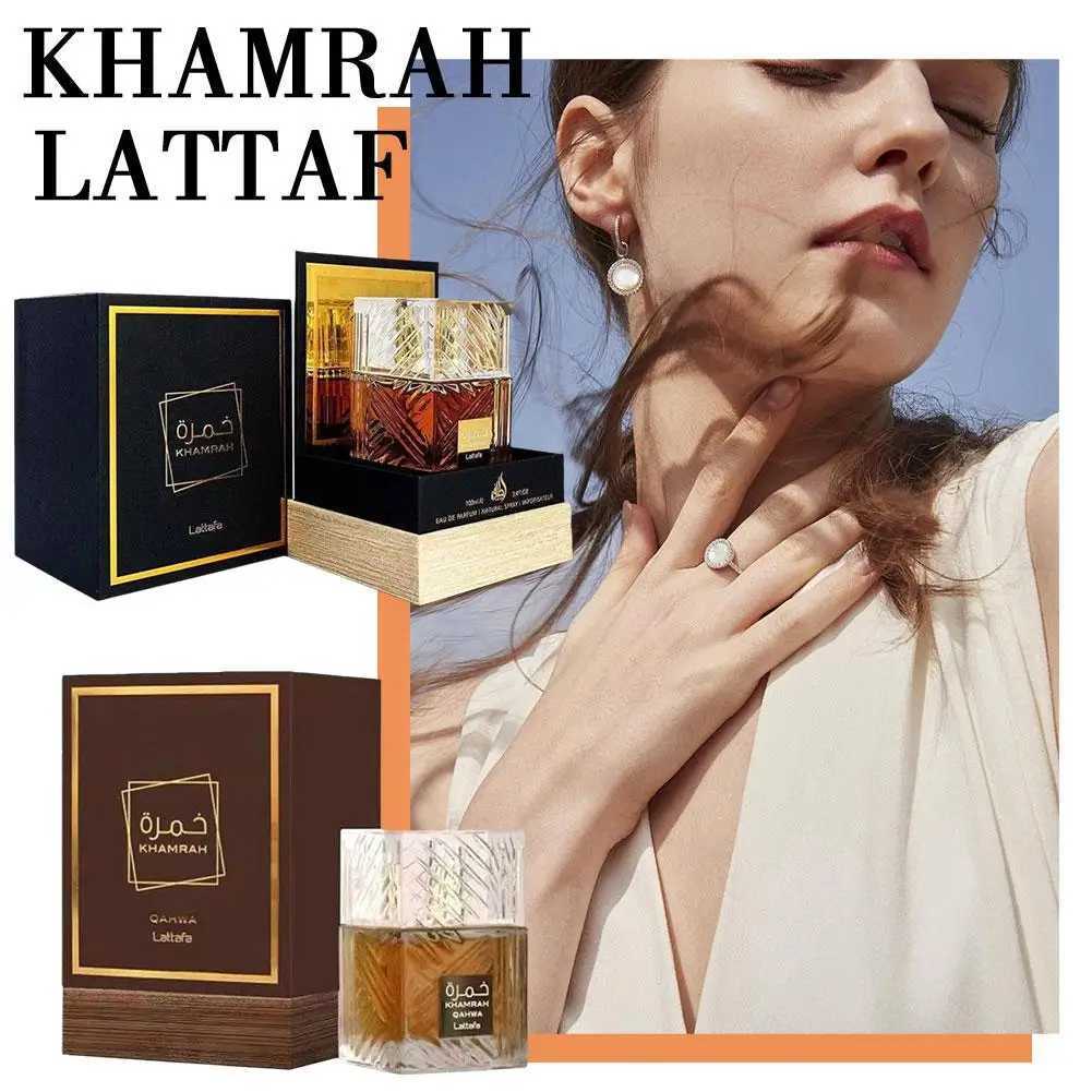 100ml Lattafa Khamrah Qahwa 3.4 Oz Eau De Toilette for Men and Women perfume Middle East Arab Dubai perfume W250322
