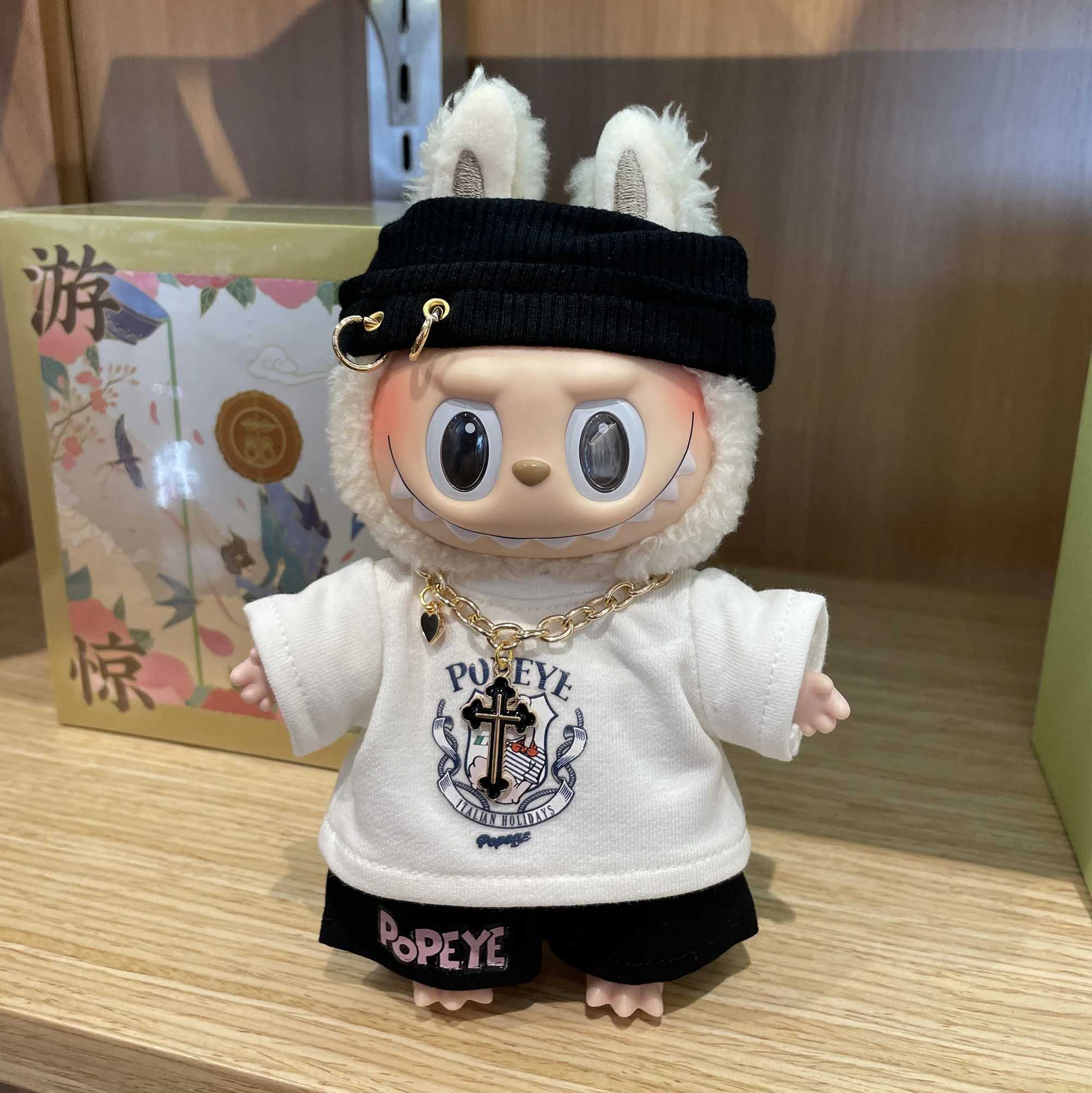 Labubu Clothes 17cm Plush Accessories Labubu Doll Clothes Doll Change for The Hoodie Suit Z250322