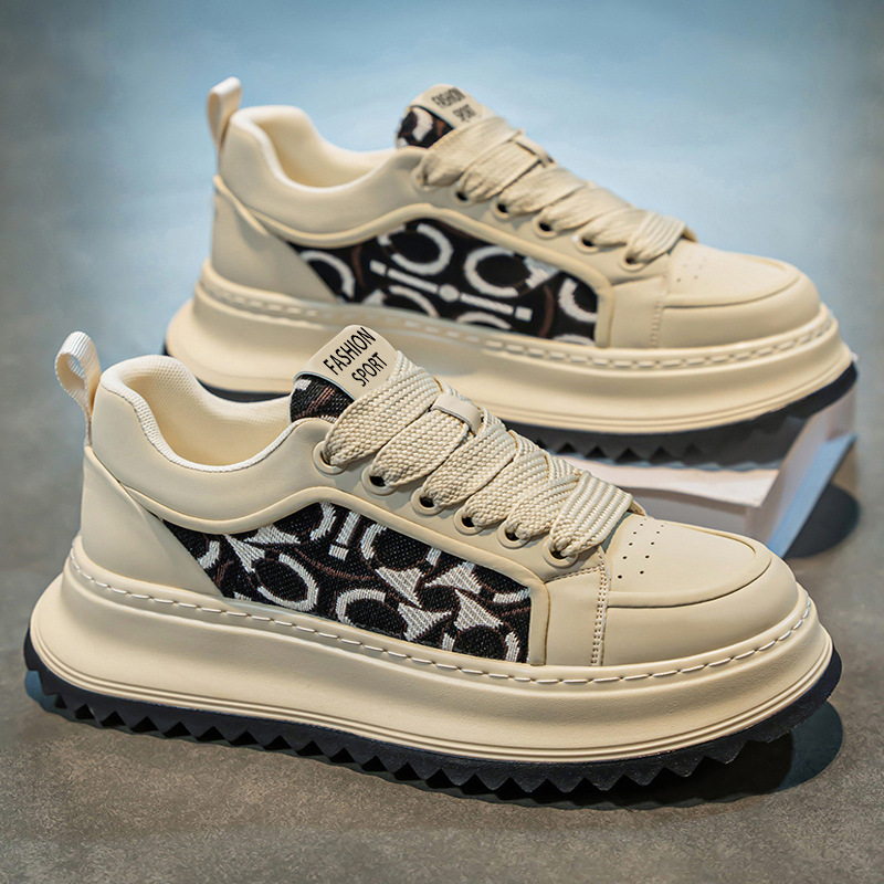 hot Men 2025 spring and summer new fashion comfortable soft sole low top board embroidery color contrast casual shoes