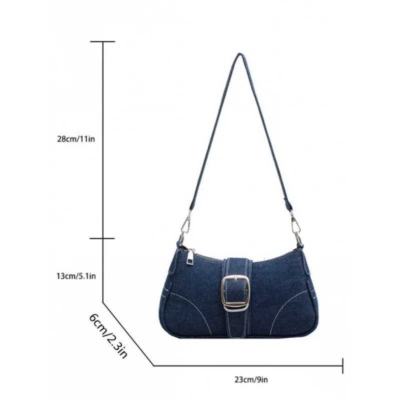 Womens new fashion Cross-shoulder bag shoulder denim bag small design Y2K exquisite jeans bag Y250320