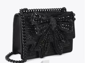 Bow Tie Small Party Fashionable Women S Shiny And Sweet One Shoulder Crossbody Chain Bag Princess Girl Stylish Handbag Shoulder Bags