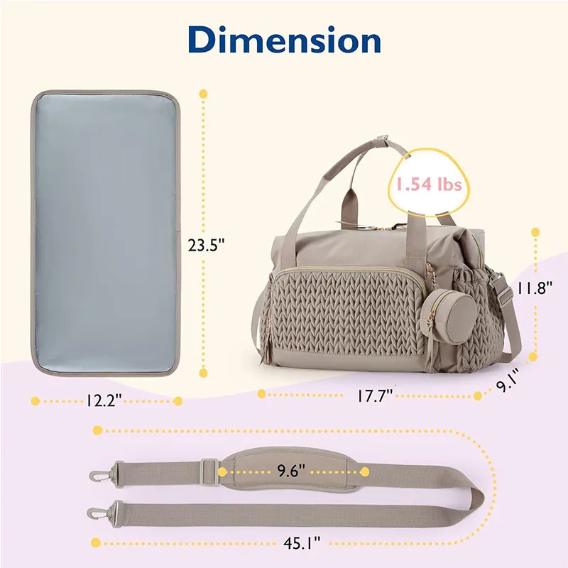 Mummy Bag Baby Diaper Bag Handbag Large Capacity Travel Bag Delivery Hospital Baby Organizer 250321