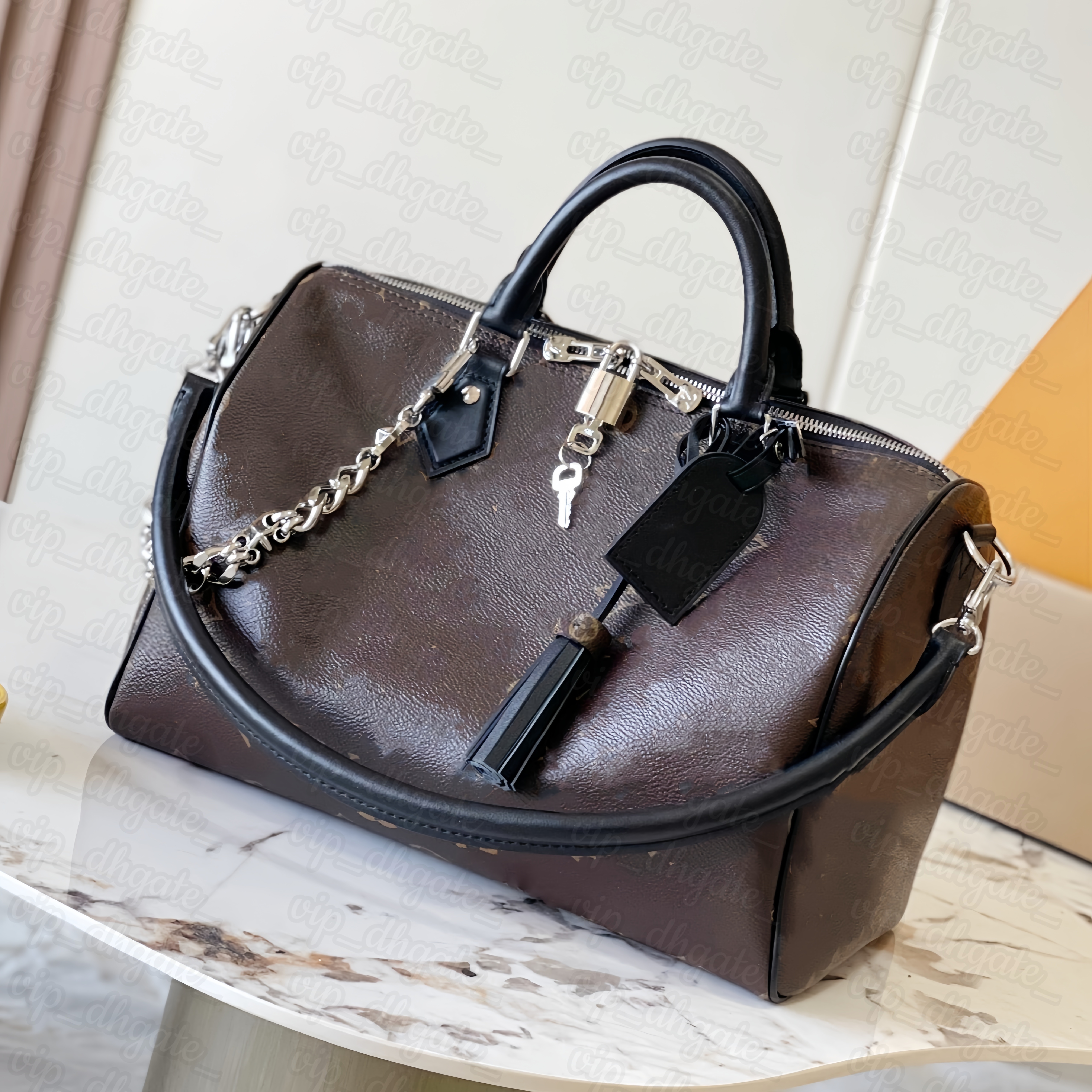 Top handle speedys 30 Duffel bag Murakami Shoulder bag Designer bag Luxury handbag tote Luggage Duffle Bag Womens Men Clutch Leather pochette Cross body travel Bags