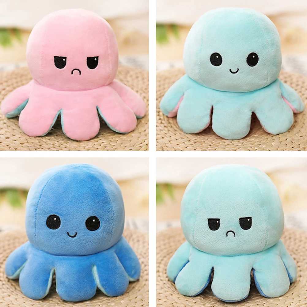 ZK20 High Reversible Plush Toy Chapter Plush Doll Filling Plush Flip Toy Octopus Plush Toy X250322