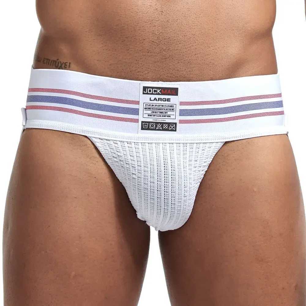 JOCKMAIL Sexy Men Underwear Briefs Athletic Jock Strap Supporter Men Jockstrap Naturally Contoured Waistband 7 Colors M-XXL SIZET250322