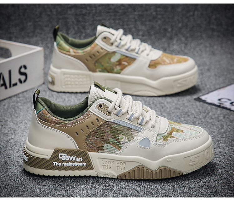 Spring men's shoes new breathable canvas shoes male student trend all match thick sole sports casual shoes Daddy shoes men 2025