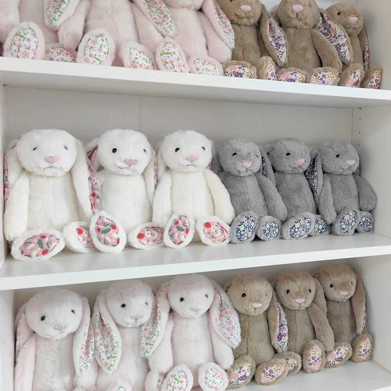 Bonnie Rabbit Flower Ear Plush Toy Rabbit Stuffed Doll Kawaii Room Decoration Toy Soft Sofa Mat Childrens Birthday Gift X250322
