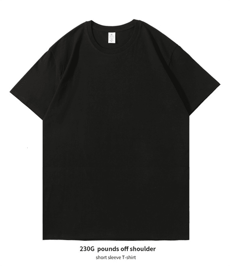 Cotton small shoulder short sleeved printed round neck advertising T-shirt embroidered cultural shirt