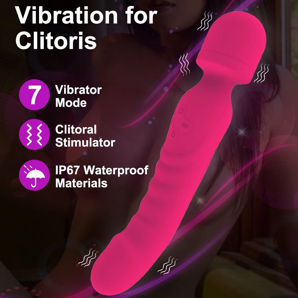 Powerful AV Wand Dildo Vibrator for Women Clitoris Stimulator Erotic Toys G Spot Vagina Adult Sex Toys for Female 250322