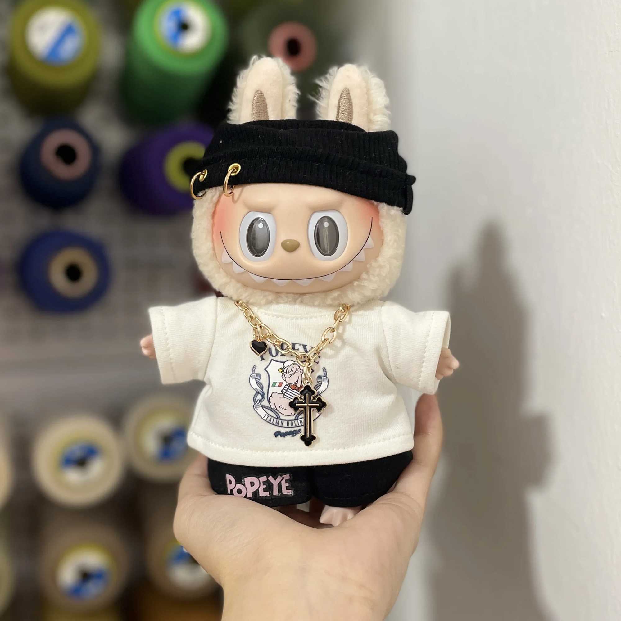 Labubu Clothes 17cm Plush Accessories Labubu Doll Clothes Doll Change for The Hoodie Suit Z250322