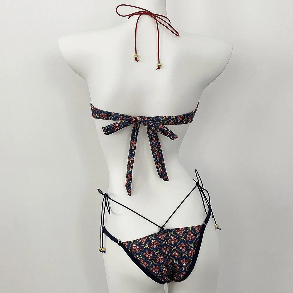Bikini Set Print Floral 2025 Selling Bathing Suit Summer Sexy Bikini Casual Bathing Suit Women Fashion Micro Bikini Lace 250317