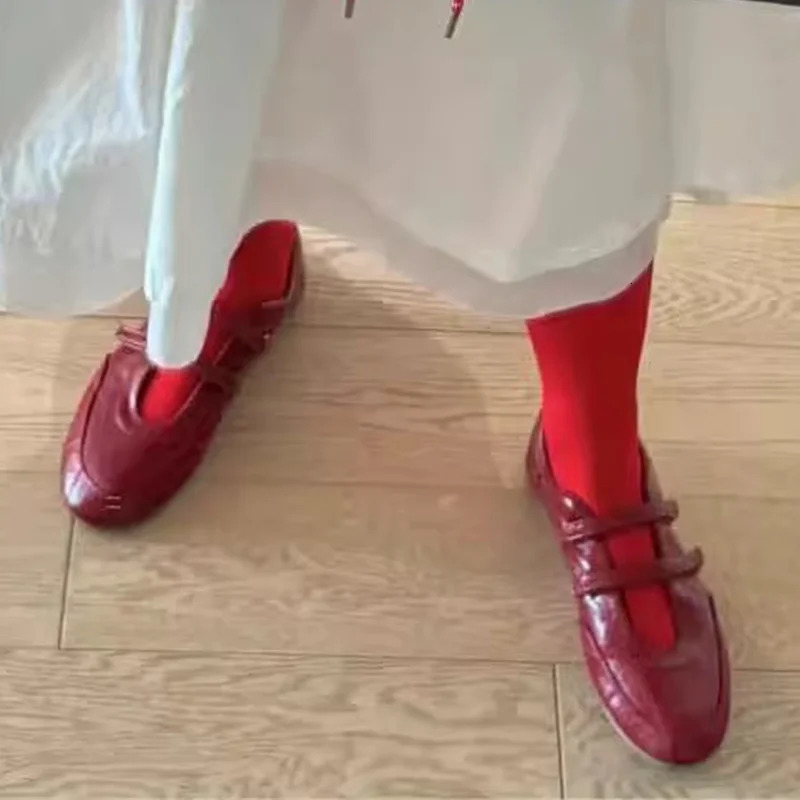 Women Loafers Shoes Fashion Retro Sandals Flats Elegant Woman Summer Shoes Trend Shallow Cozy Lolita Zapatos Mujer 250322