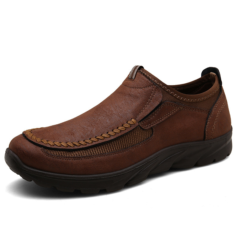 Spring and autumn foot cover youth large 45 men's casual leather shoes 46 large size 47 fashionable shoes widen and fatten 48 middle-aged