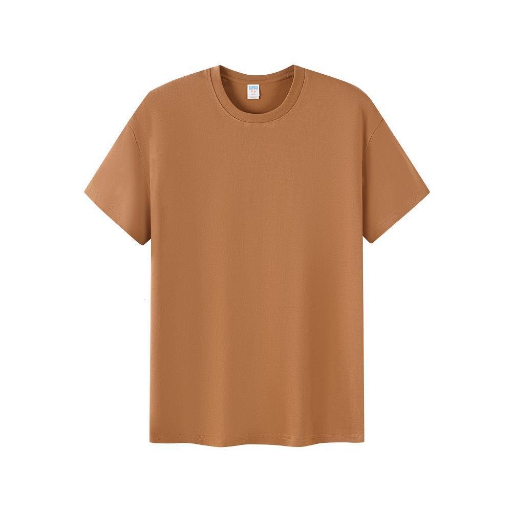 Combed pure cotton advertising shirt men's T-shirt short sleeved promotion school uniform event training conference round neck