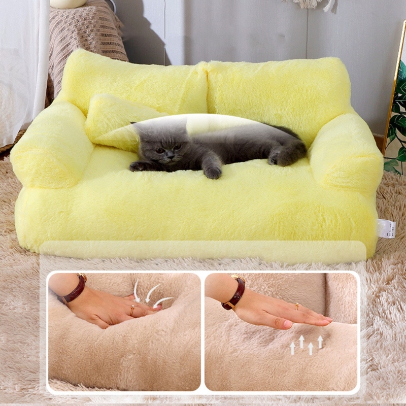 Dog Puppy Couch Non-Slip Base Detachable Cover Sofa for Small to Medium Pets Creative Pet Bed Cute Nest - view 6