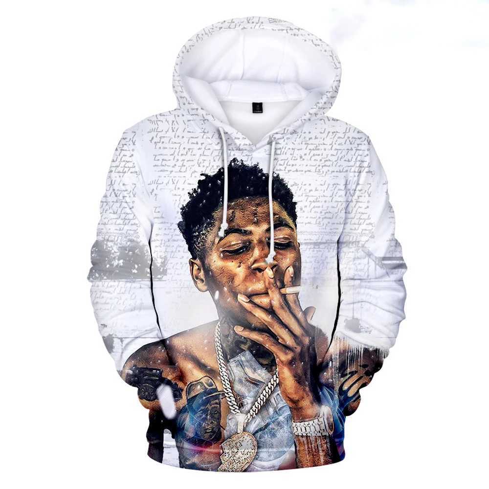 Rap singer YoungBoy 3D printed hoodie mens hip-hop super big hoodie fashion zipper hoodie sportswear Tracksuits mens clothingXJ250322