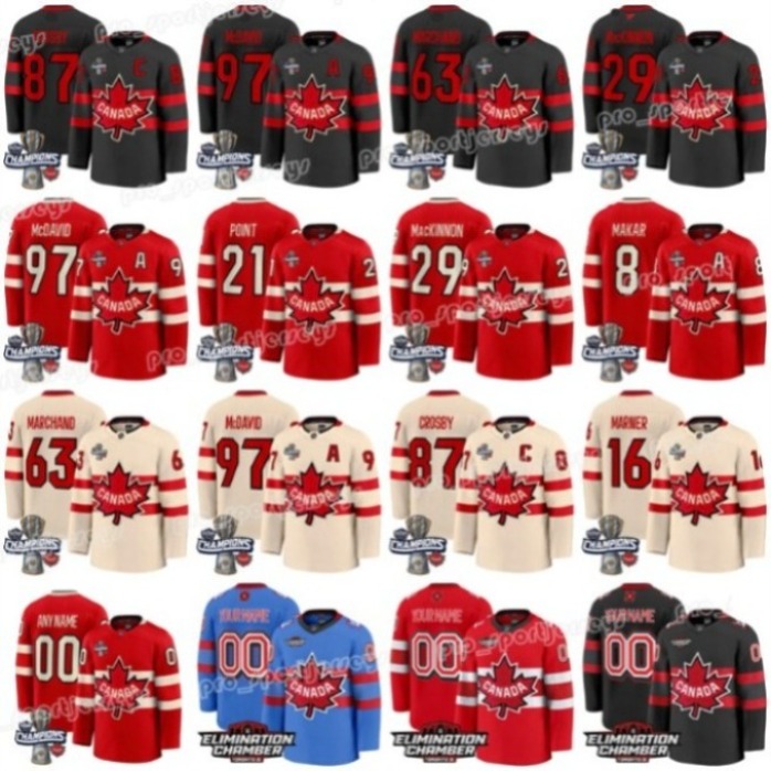 Crosby 4 Nations Face Off Hockey Jerseys Canada 2025 National 5 Devon Toews 50 Binnington 33 Adin Hill 35 Sam Montembeault 89 Drew Doughty 8 Cale Makar 27 Shea Theodore