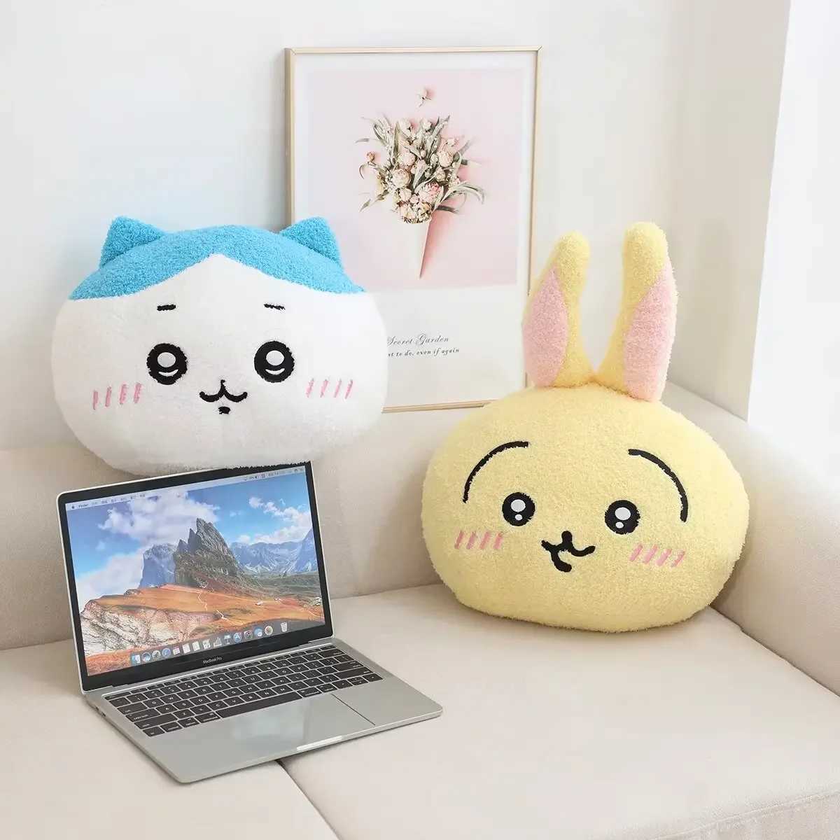 40cm Chiikawa back cushion cute filling Usagi Hachiware pillow Kawaii anime cushion sofa bed home decoration gift girl softXJ250321