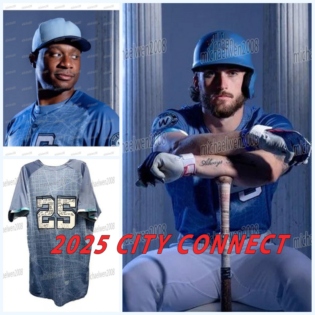 CUSTOM Dylan Crews 2025 City Connect Jerseys Stephen Strasburg Luis Garcia Jr. Patrick Corbin Abrams Josh Bell DeJong Lowe