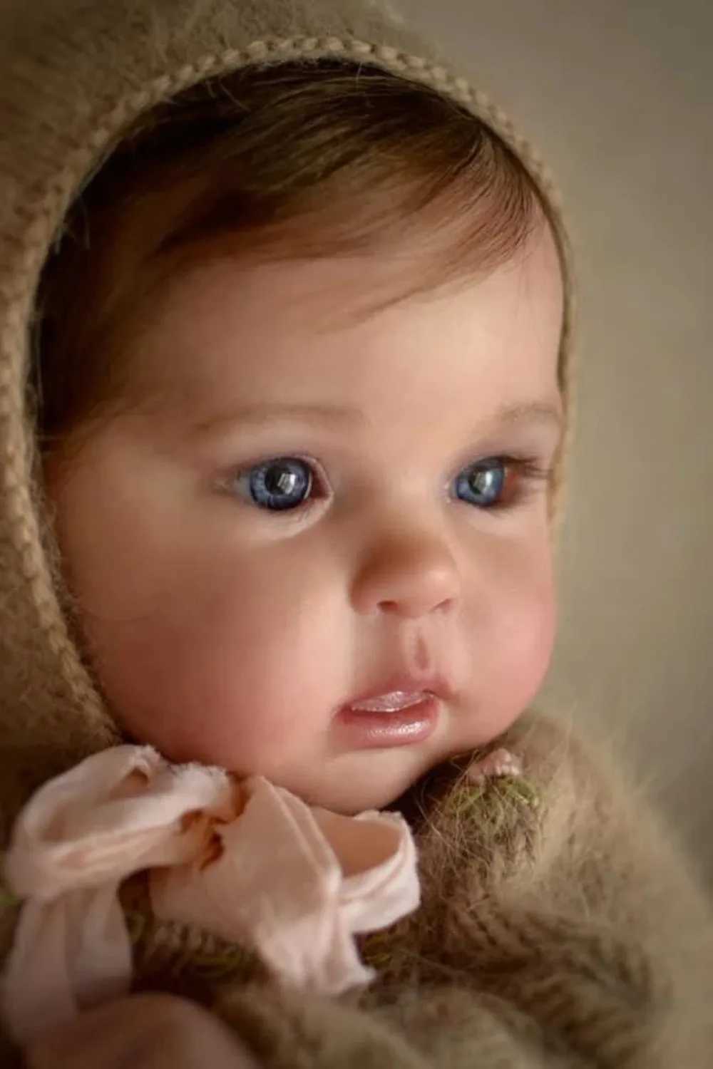 19 inch regenerated baby doll ward handmade newborn baby size hand drawn 3D skin visible veins mu ecas bebes para ni as root hairXJ250322