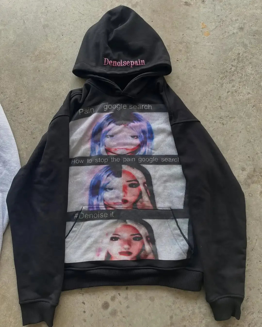 Harajuku Y2k casual printed hoodie womens Grunge streetwear sportswear top Gothic super large clothing 250319