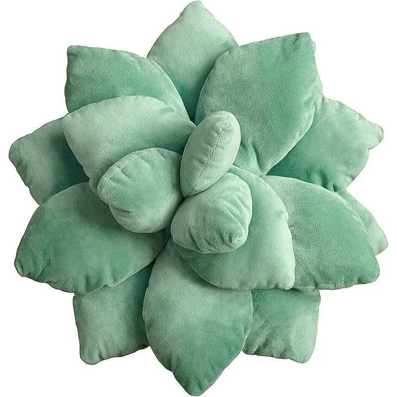 Inyahome 3D Juicy Throwing Pillow Cactus Plush Plant Shaped Mat Used for Living Room Decoration Innovative Decorative Plant DecorationXJ250321