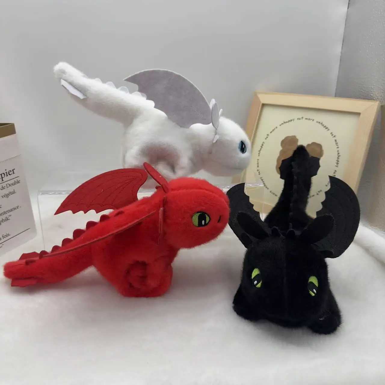 23cm Plush How to Train Your Dragon Toys Kawaii White Black Dinosaurs Animal Stuffed Plush Doll Wrist Band Plush Toys Boys Gifts X250322